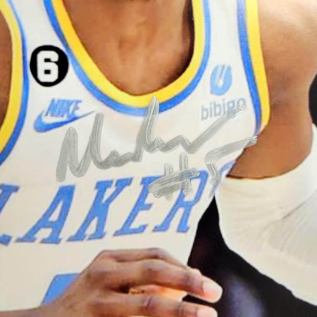 Malik Beasley signed 11x14 photo autograph Los Angeles Lakers ~ BAS Witness Holo