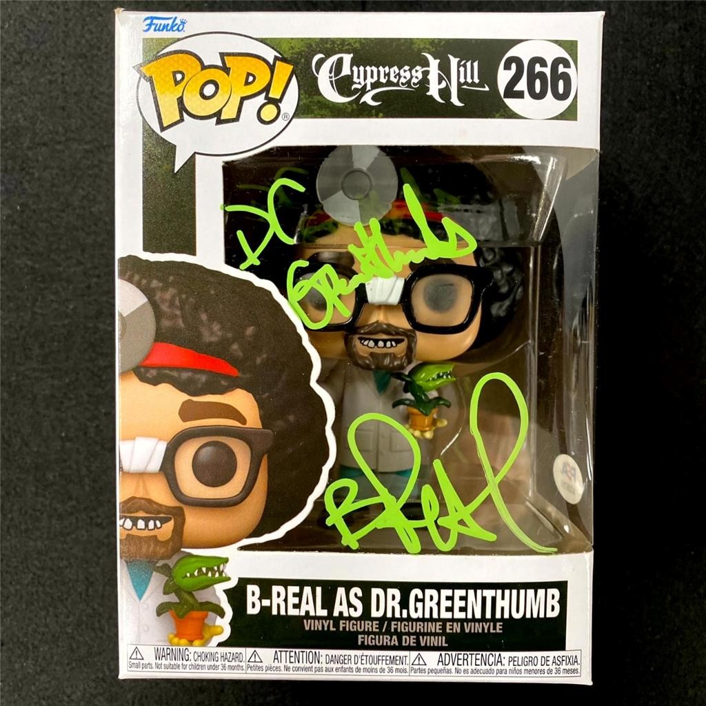 B-Real signed "Dr. Greenthumb" Cypress Hill Funko Pop! 266 figure auto PSA