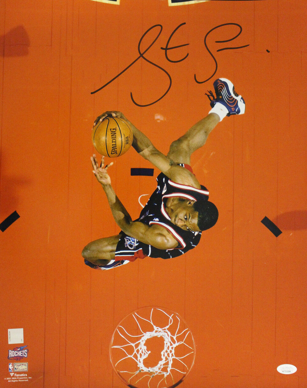 Steve Francis Autographed/Signed Houston Rockets 16x20 Photo JSA 33861