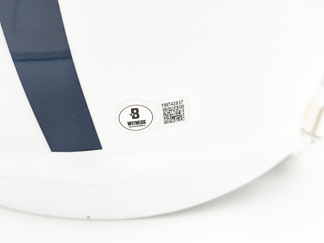 Dez Bryant Auto Cowboys White Throwback Full Size Speed Replica Helmet Beckett