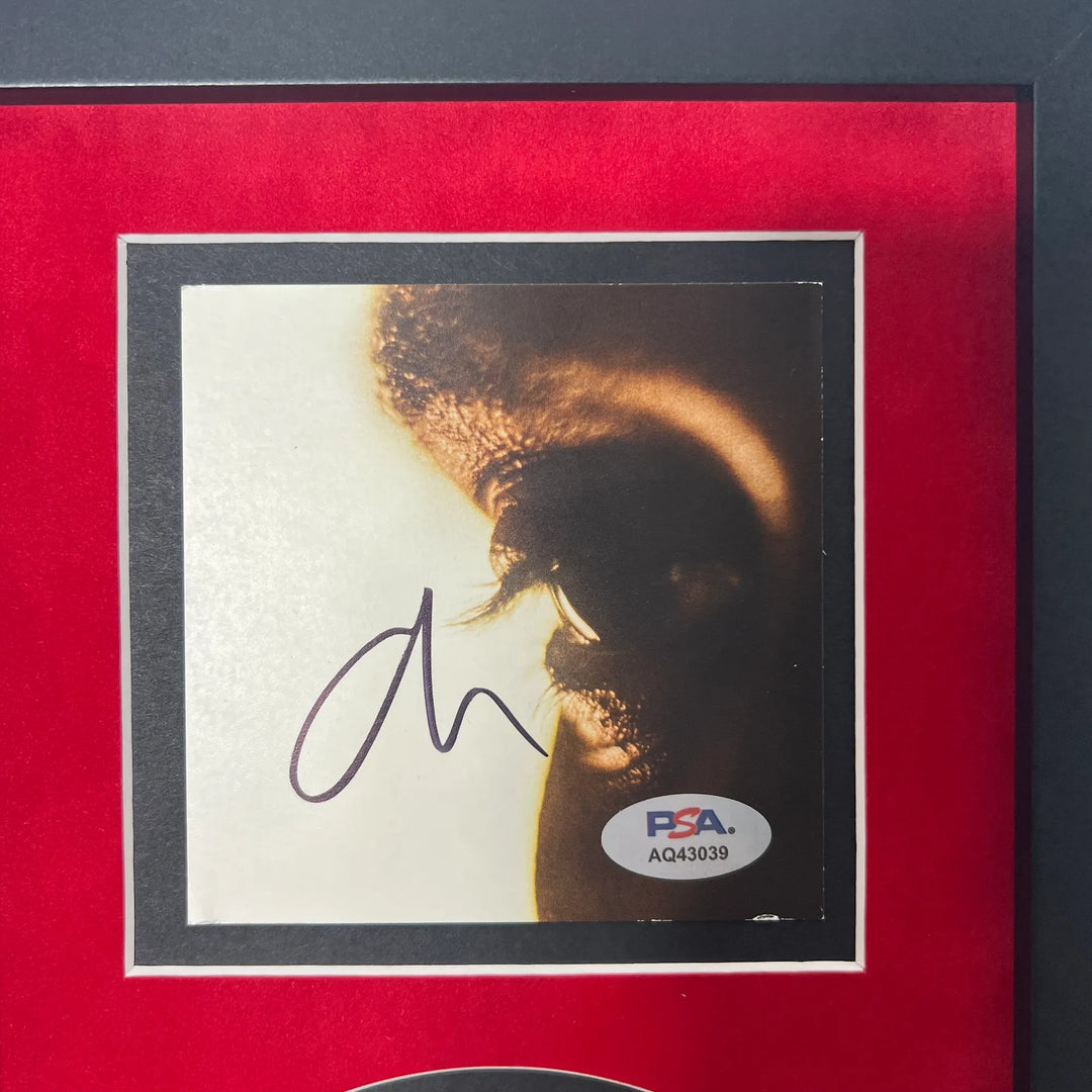 The Weeknd Signed CD Cover Framed PSA/DNA Autographed Hurry up Tomorrow