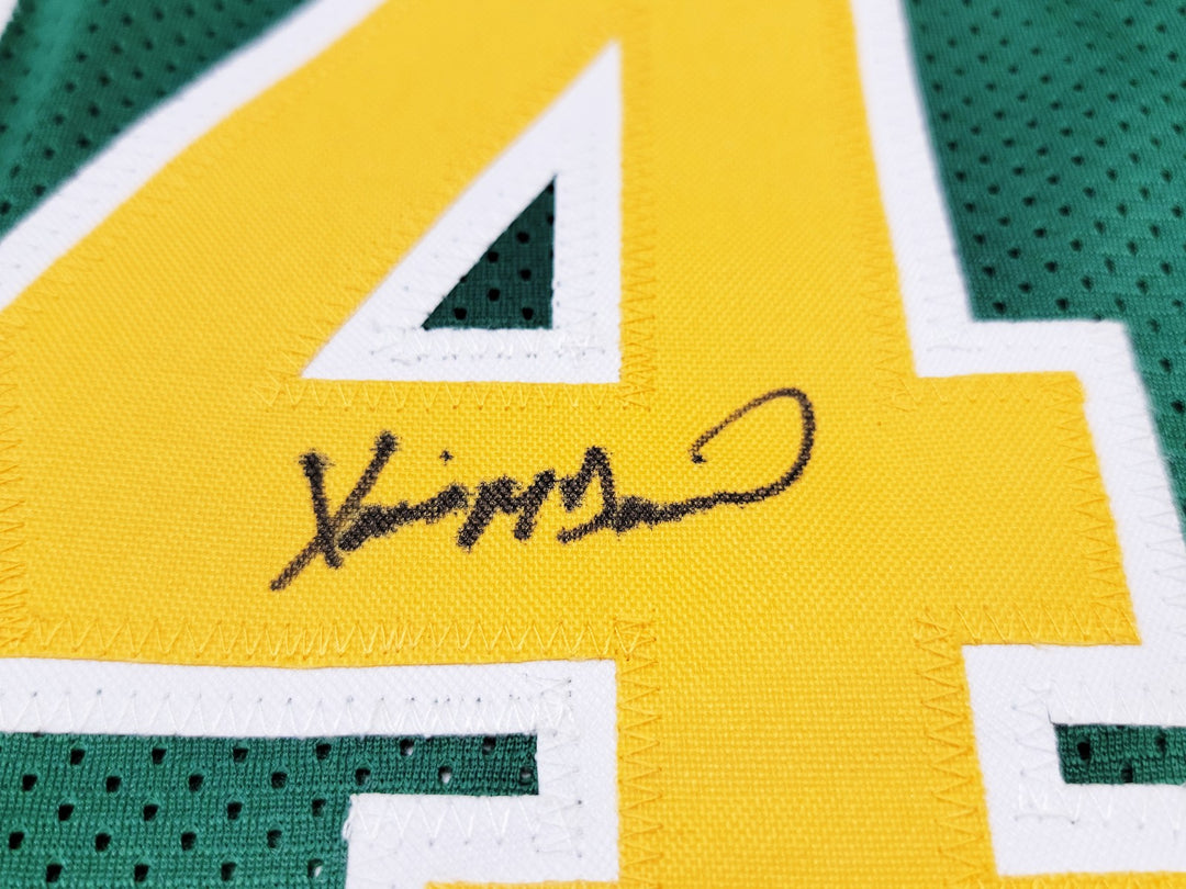 Seattle Supersonics Xavier McDaniel Signed Green Jersey MCS Holo