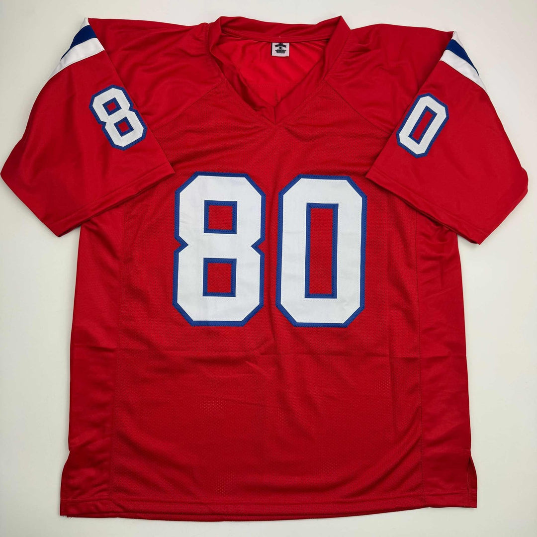 Autographed/Signed IRVING FRYAR New England Red Jersey JSA COA Auto