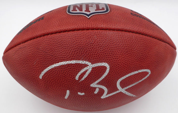Tom Brady Signed NFL Leather Football Patriots Fanatics Holo #AA0104248