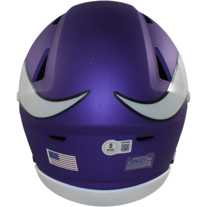 Justin Jefferson Autographed Minnesota Vikings Mid-Size Midi Helmet BAS W 56172