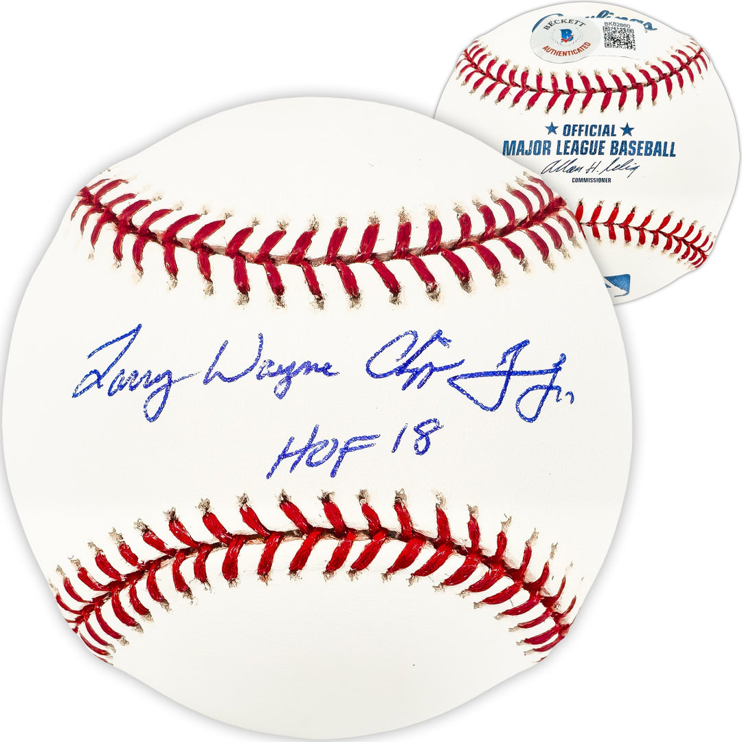 Chipper Jones Signed MLB Baseball Atlanta Braves Full Name Sig "HOF 18" Beckett