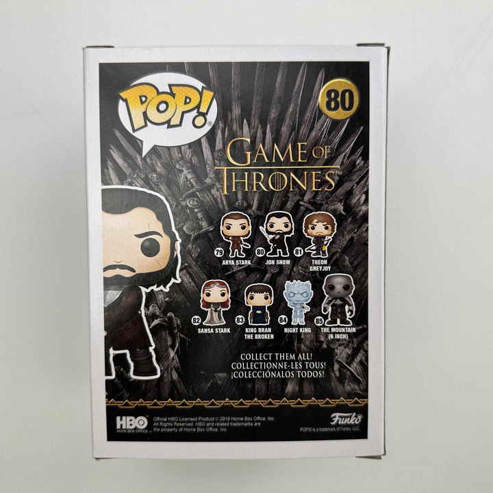 Autographed/Signed Kit Harrington Jon Snow #80 GoT Funko Pop Figurine BAS COA