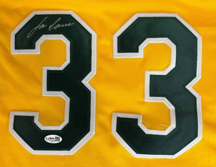 Jose Canseco Oakland Signed Yellow Baseball Jersey JSA QR Hologram