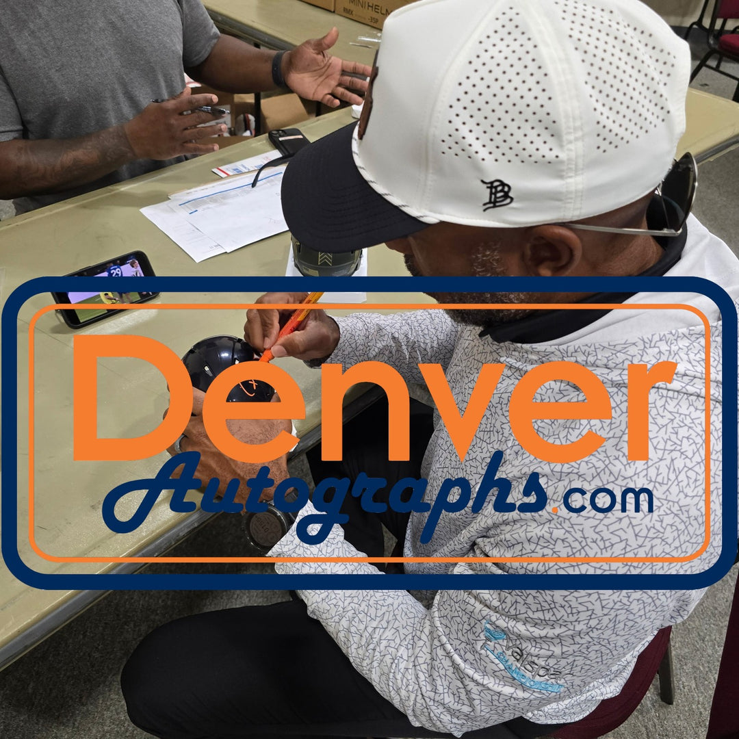 Ronde Barber Autographed Virginia Cavaliers Black Mini Helmet Beckett WIT 55447