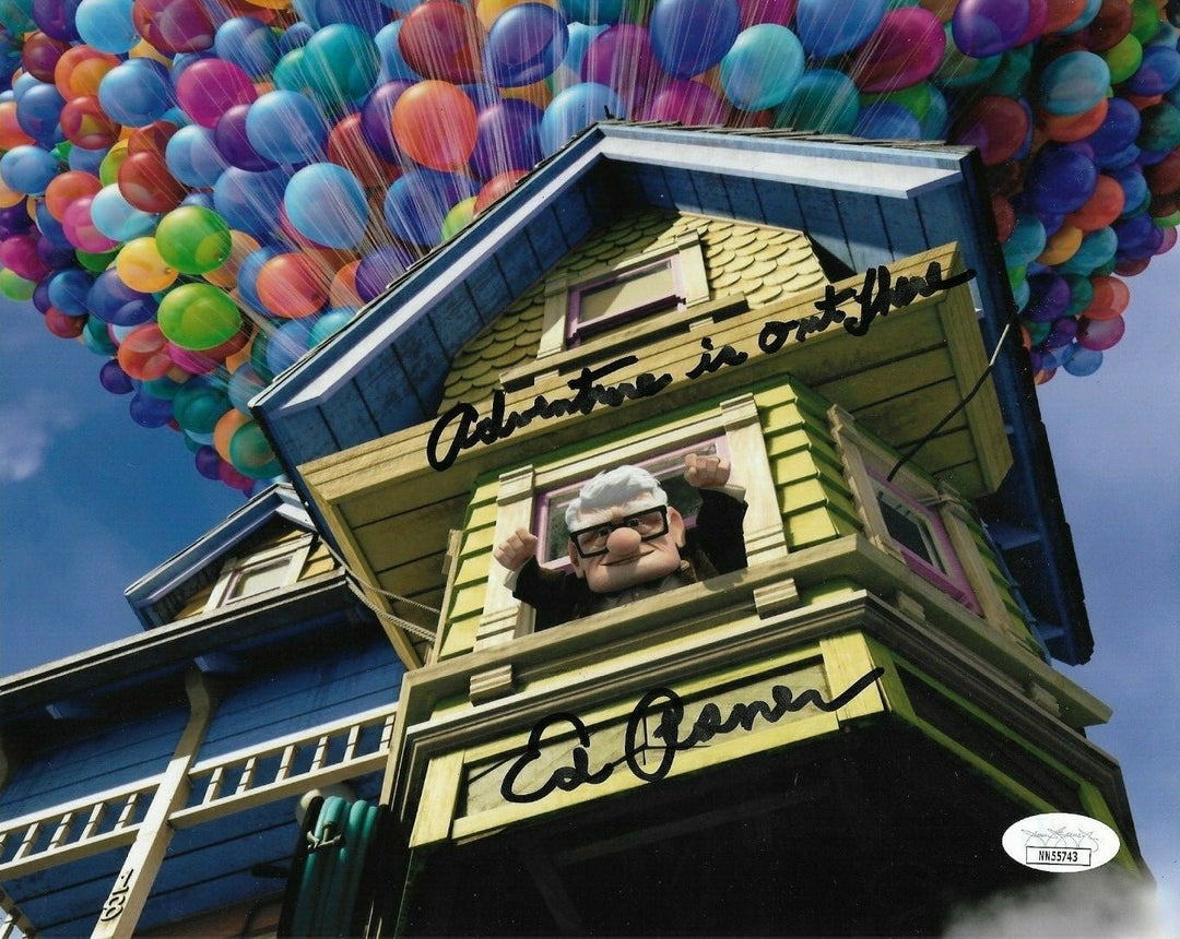 ED ASNER SIGNED AUTOGRAPHED UP 8x10 PHOTO DISNEY PIXAR CARL JSA A