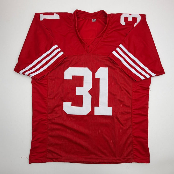 Autographed/Signed Isaac Guerendo San Francisco Red Jersey Beckett BAS COA