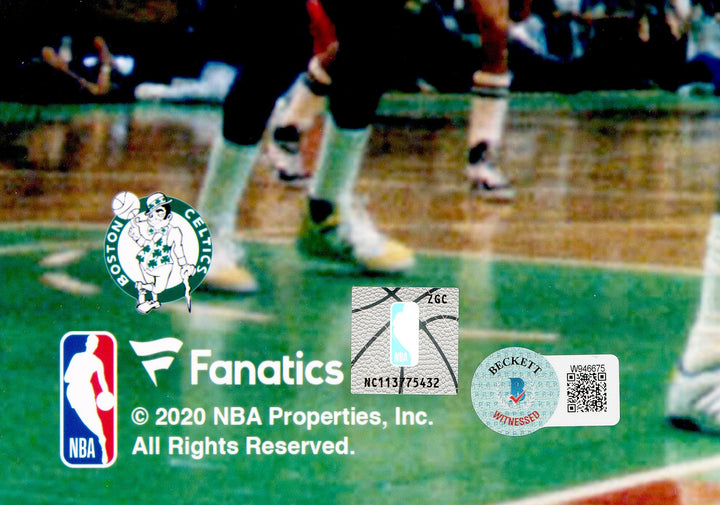Larry Bird Signed 16x20 Photo Boston Celtics Beckett BAS Witness