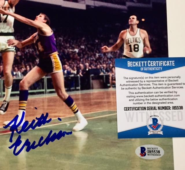 KEITH ERICKSON Autograph LAKERS Signed 8x10 Photo ~ BAS Beckett Witness COA Rare