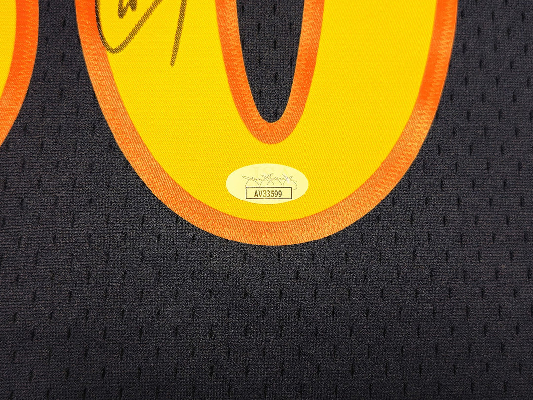 Warriors Stephen Curry Auto Blue Auth Mitchell Ness Swingman Rookie Jersey L JSA