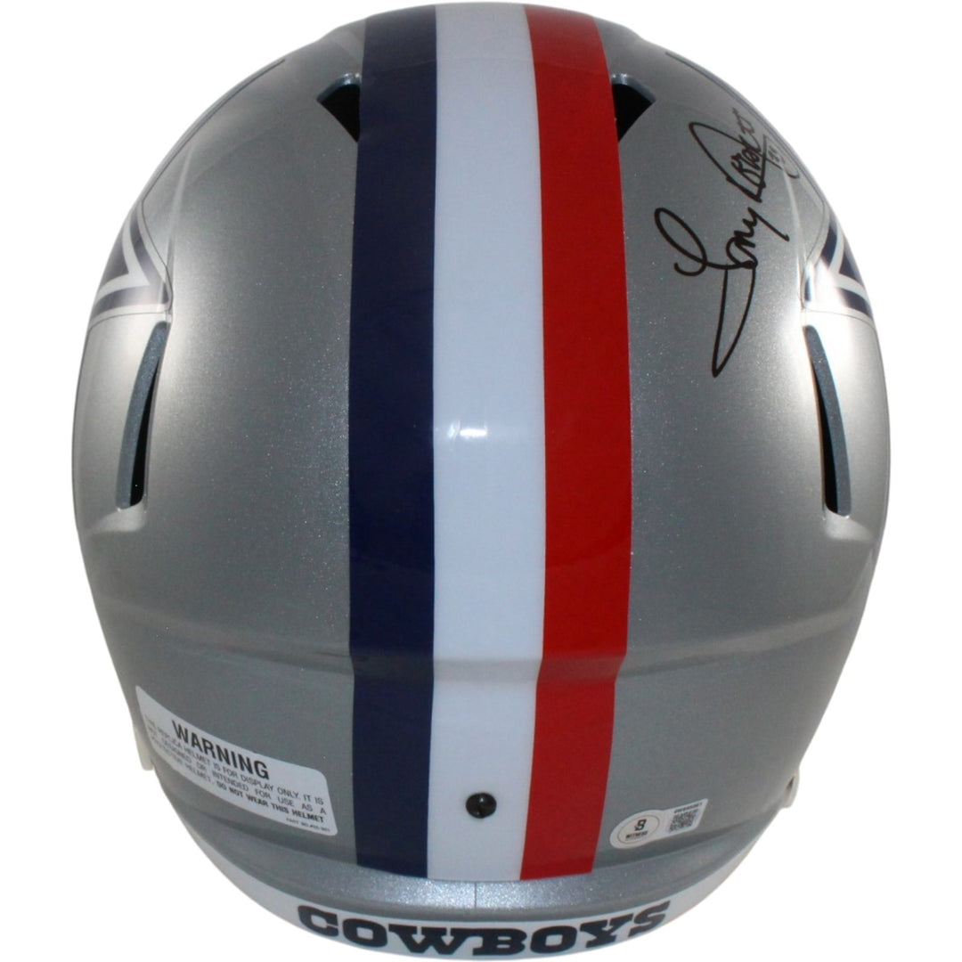 Tony Dorsett Autographed Dallas Cowboys F/S TB 76 Helmet Beckett Witness 56357