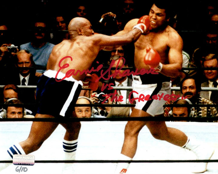 Earnie Shavers Signed 8x10 Photo vs. Muhammad Ali Inscribed "Greatest" #D/10 COA