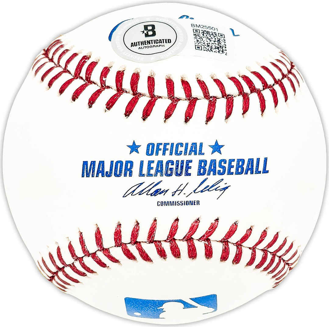 Bob Talbot Signed Official MLB Baseball Chicago Cubs "1953-54 Cubs" Beckett QR