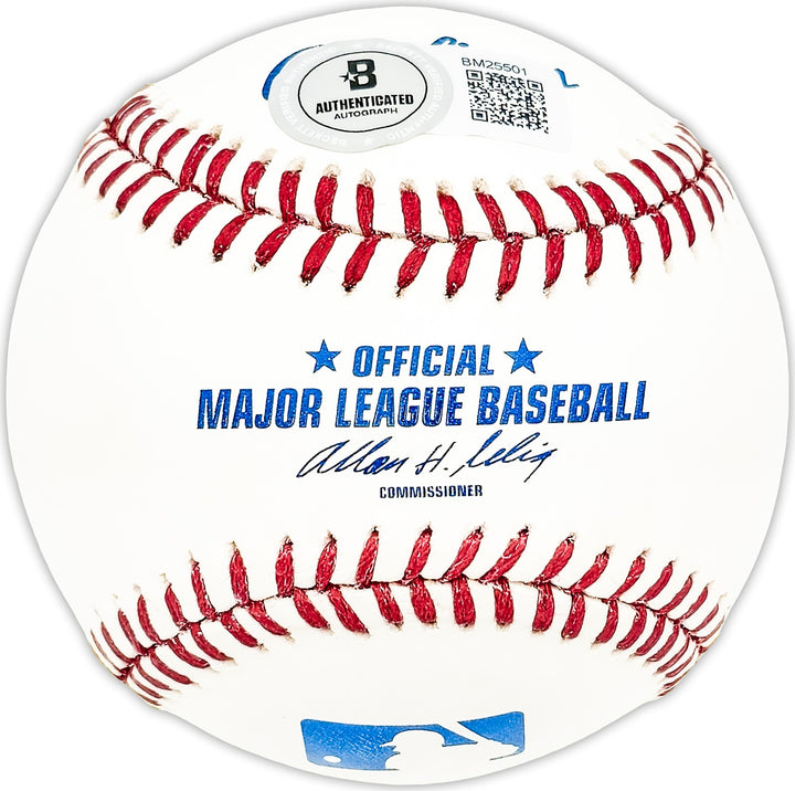 Bob Talbot Signed Official MLB Baseball Chicago Cubs "1953-54 Cubs" Beckett QR