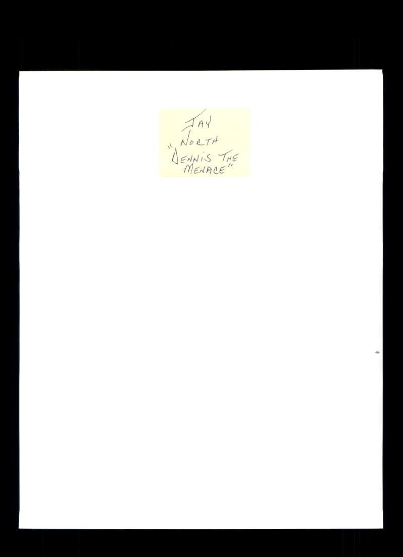 Jay North PSA DNA Coa Signed 8x10 Photo Autograph Dennis The Menace