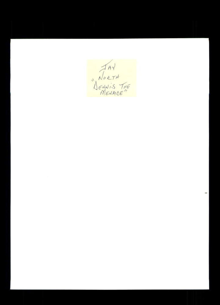 Jay North PSA DNA Coa Signed 8x10 Photo Autograph Dennis The Menace