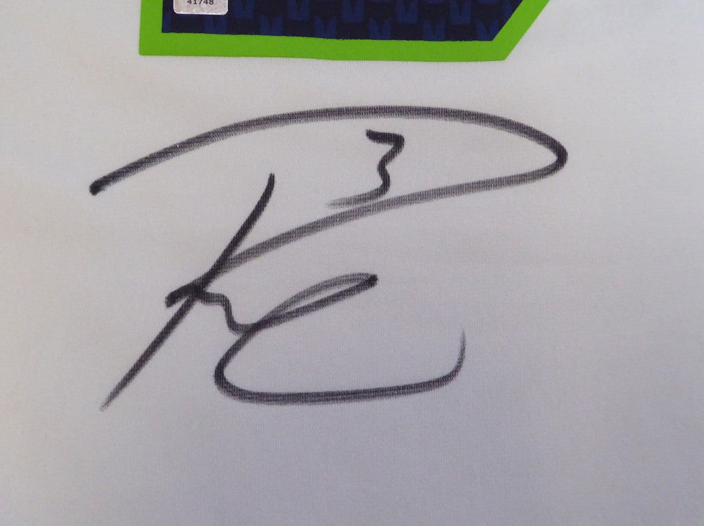 Seattle Seahawks Russell Wilson Signed White Nike Jersey Size XXL RW Holo