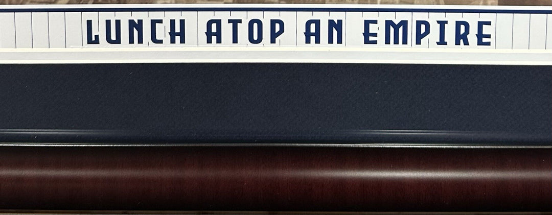 Yankees Lunch Atop Empire 24x8 Framed Litho Photo Jeter Mickey Mantle Babe Ruth