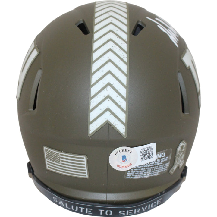Jalin Hyatt Autographed/Signed New York Giants Salute Mini Helmet Beckett 43014