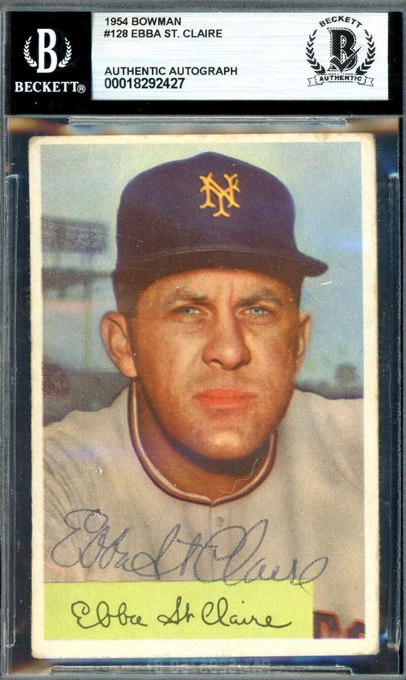 Ebba St. Claire Beckett BAS Signed 1954 Bowman Autograph