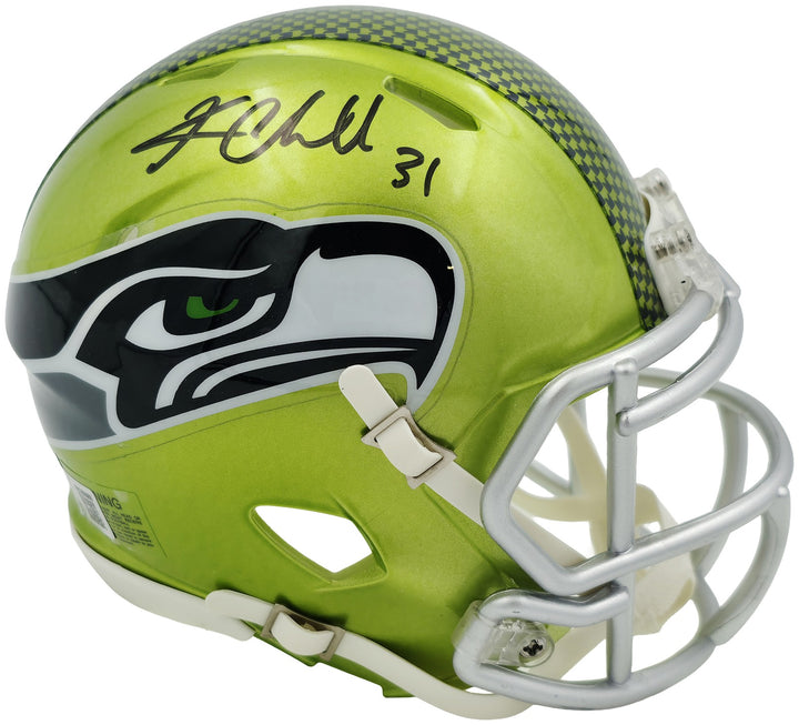 Kam Chancellor Signed Seahawks Flash Green Speed Mini Helmet Beckett Witness