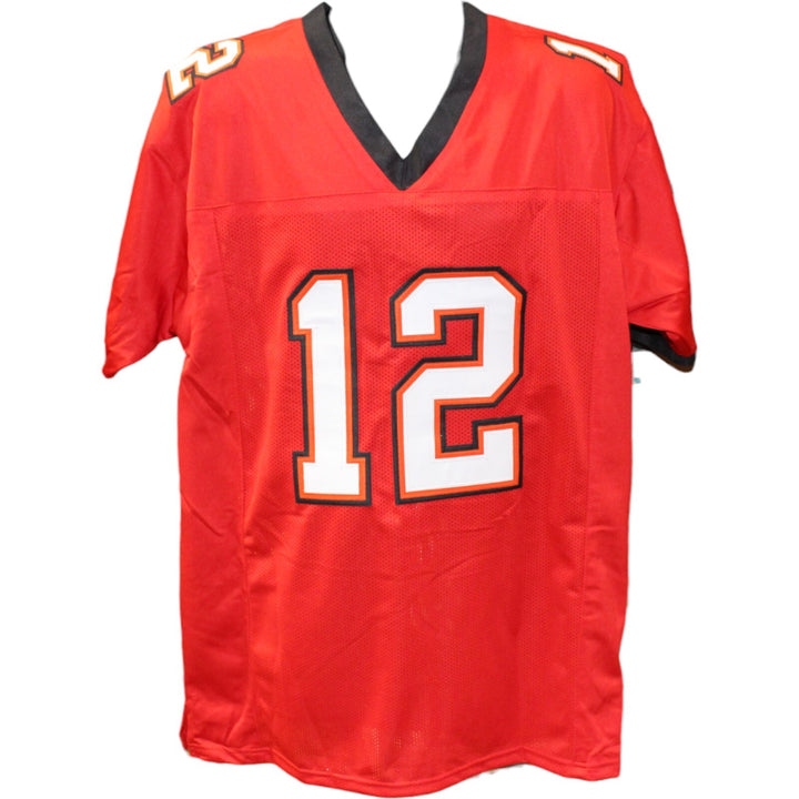 Trent Dilfer Autographed/Signed Pro Style Red XL Jersey Beckett 48418