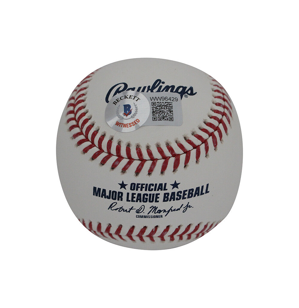 Robin Yount Signed Milwaukee Brewers 3 insc. Baseball Beckett 40620