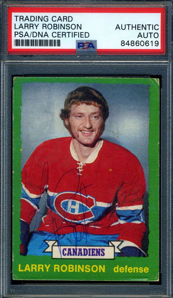 Larry Robinson PSA DNA Vintage Signed 1973 O-Pee-Chee Rookie Autograph