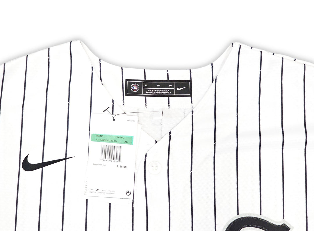 White Sox Bo Jackson Signed White Pinstripe Nike Jersey Size XL Beckett Wit