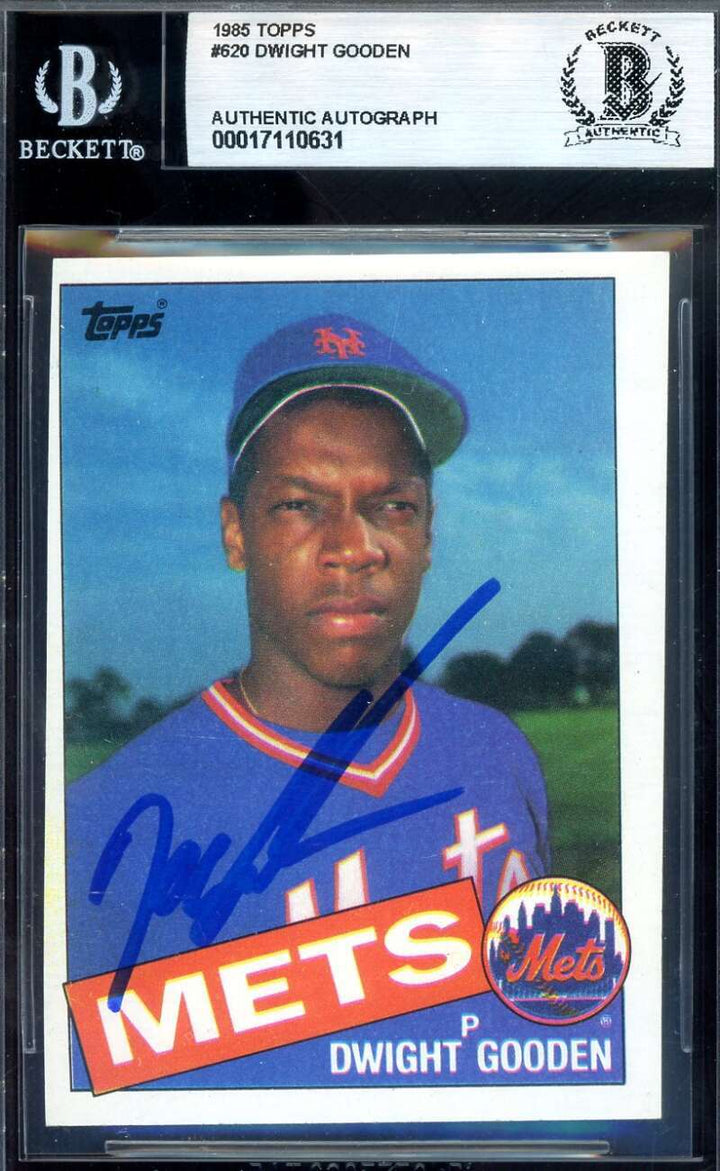 Dwight Gooden Beckett BAS Signed 1985 Topps Ropokie Autograph