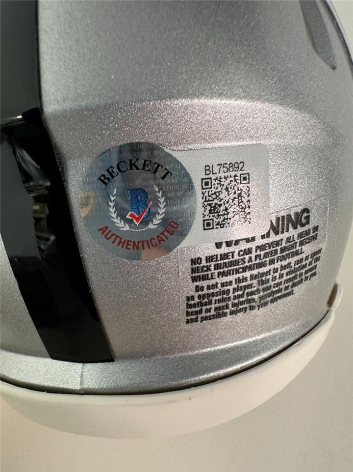 Ice Cube signed Raiders Mini Helmet autograph NWA Rapper ~ Beckett BAS