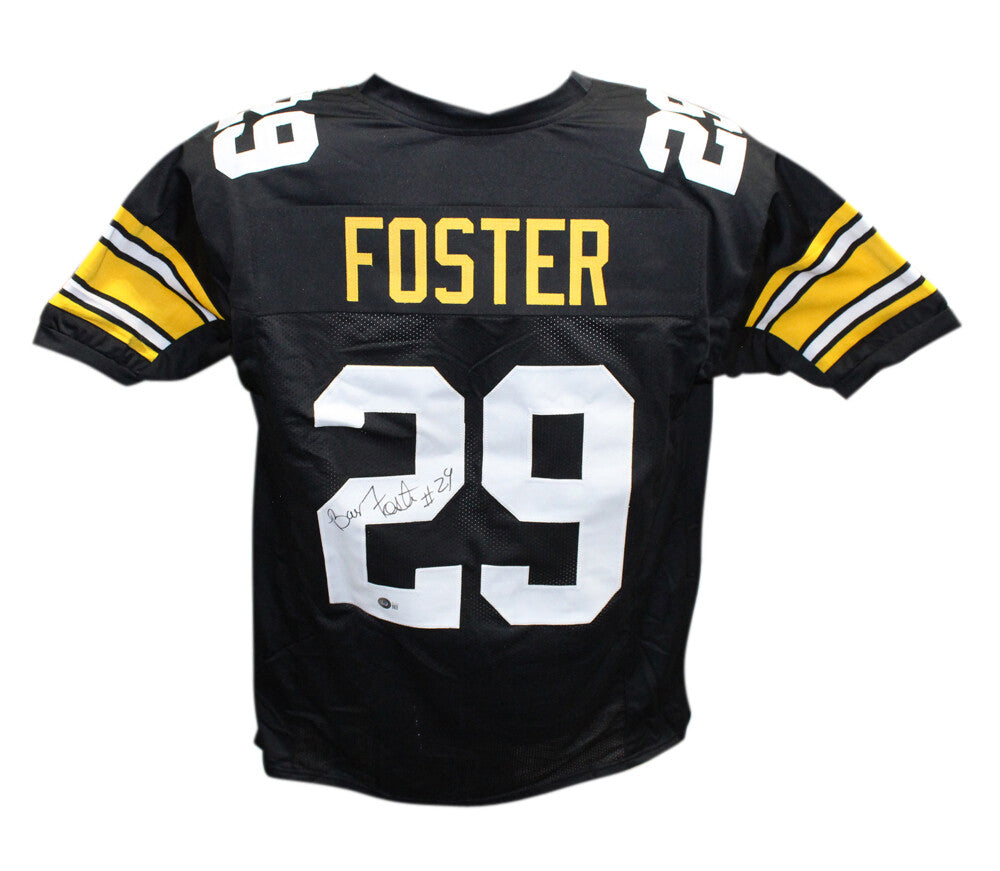 Barry Foster Autographed/Signed Pro Style XL Black Jersey Beckett 41021