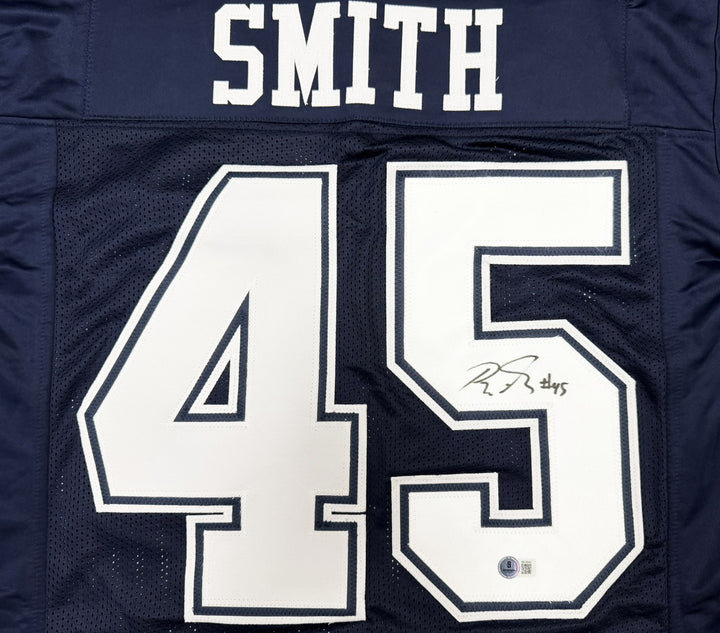 Rod Smith Signed Dallas Cowboys Blue Jersey Beckett BAS QR
