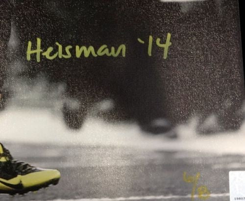 Marcus Mariota Signed Framed 20x24 Canvas Photo Ducks "Heisman '14" #/8 MM Holo