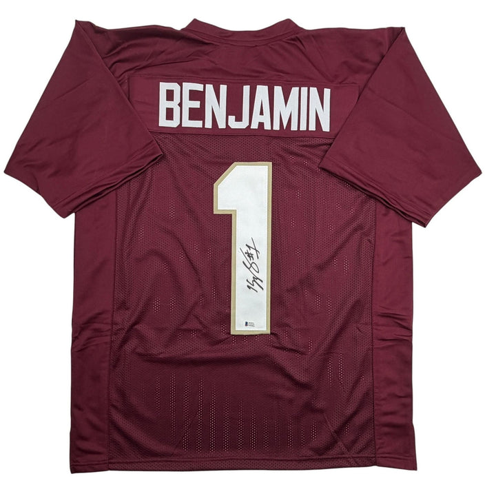 Autographed/Signed Kelvin Benjamin Florida State Maroon Jersey Beckett COA