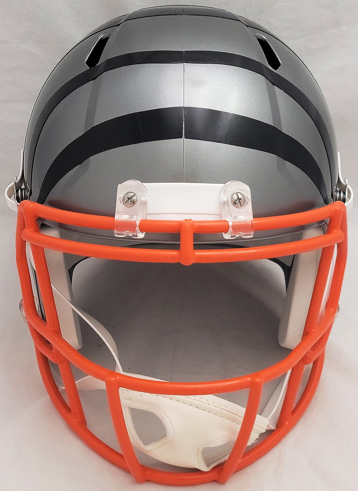 Ja'Marr Chase Signed Bengals AMP Gray Full Size Replica Speed Helmet Beckett