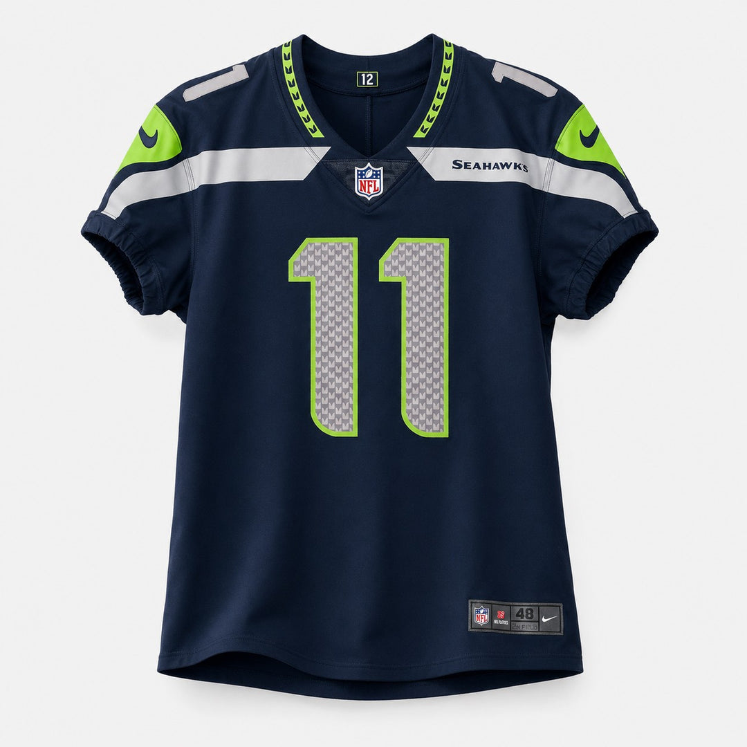 Seattle Seahawks Jaxon Smith-Njigba Signed Blue Nike Elite Jersey Size 48
