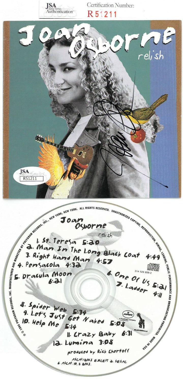 Joan Osborne signed 1995 Relish Album CD Cover w/ CD & Case- JSA #R51211