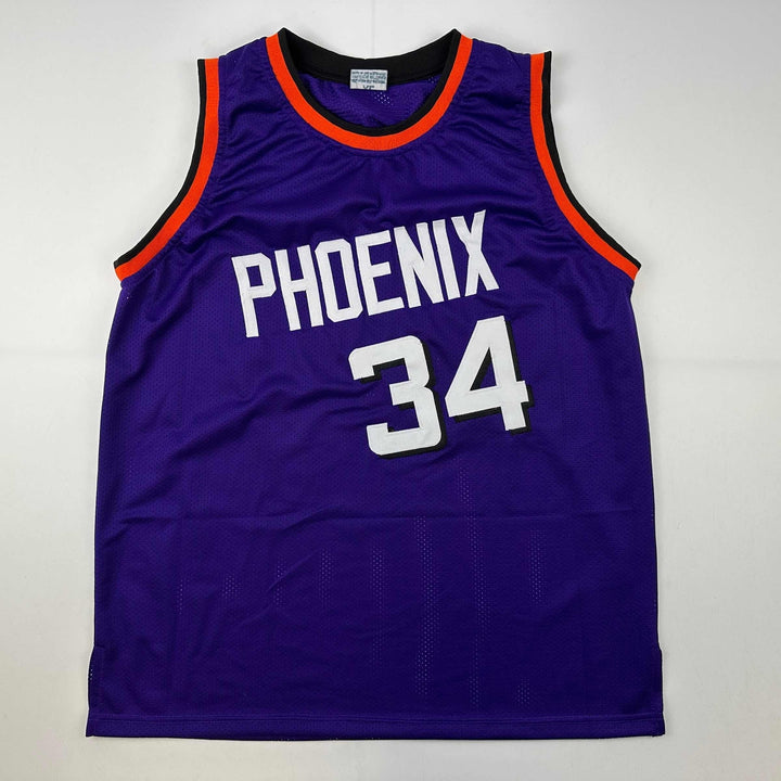 Facsimile Autographed Charles Barkley Phoenix Purple Reprint Auto Jersey Mens XL