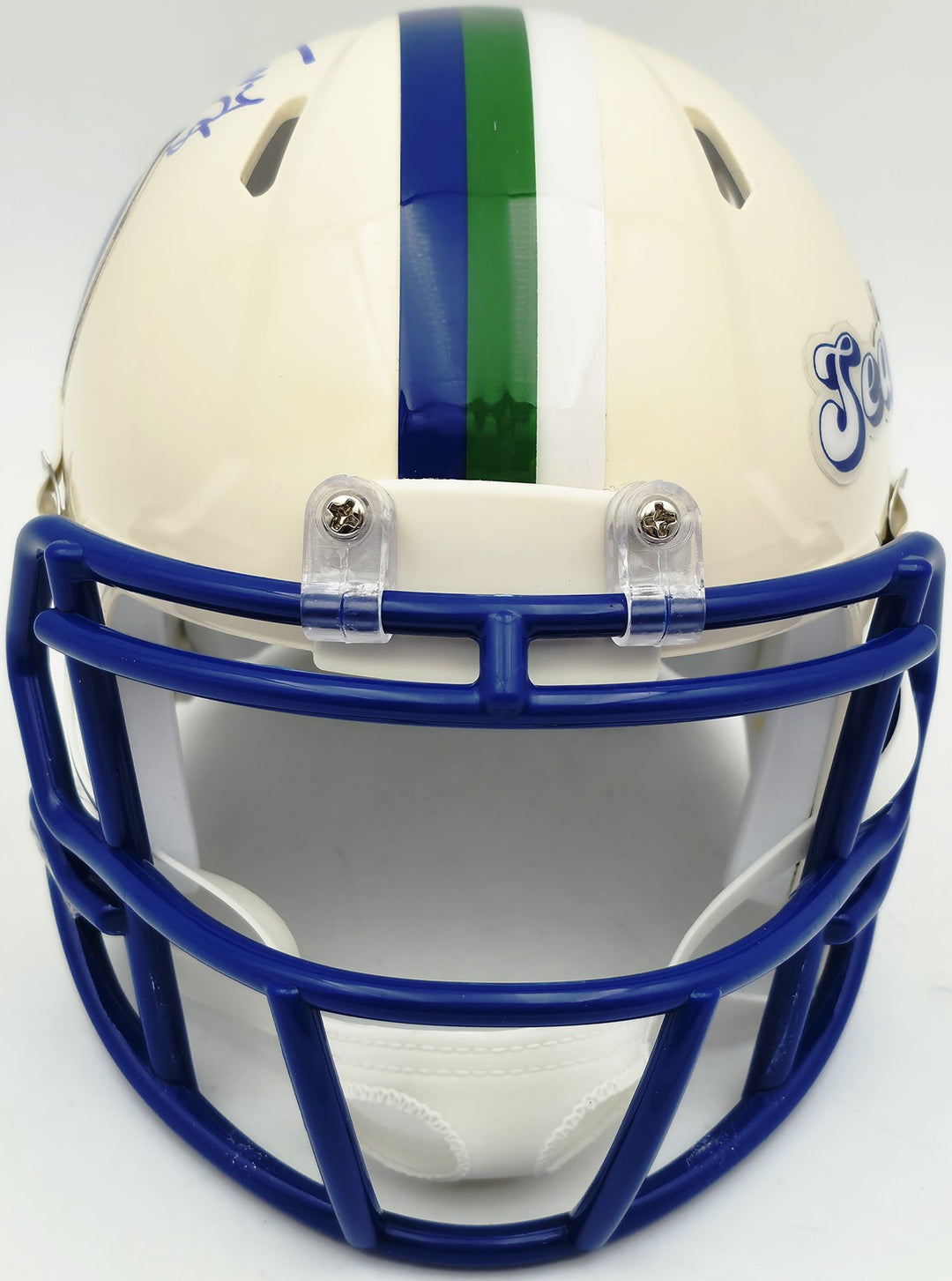 Jason Myers Signed Seahawks Cream Retro Speed Mini Helmet MCS COA