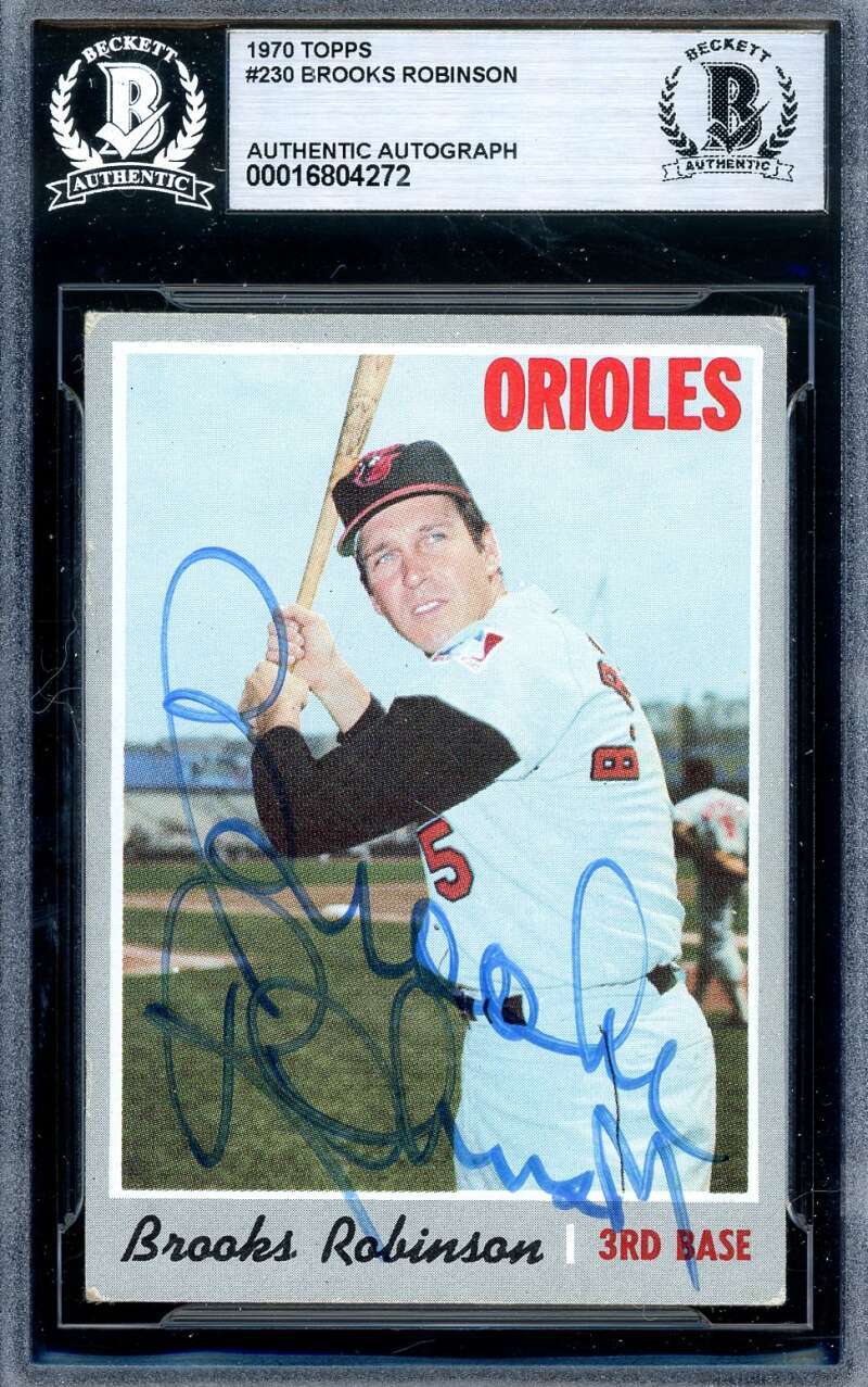 Brooks Robinson Beckett BAS Signed 1970 Topps Autograph