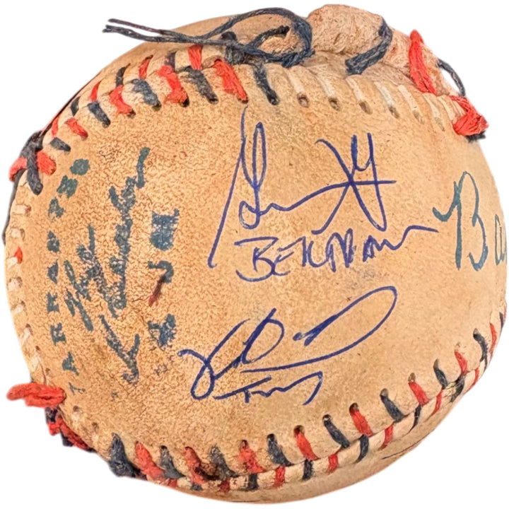 Sandlot Autographed/Signed Babe Ruth Ripped Custom Baseball 6 Sigs Beckett 52769
