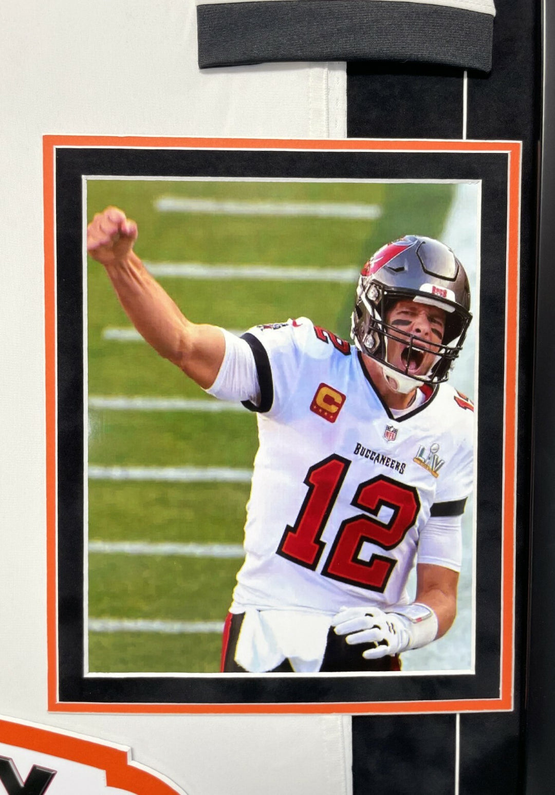 Tom Brady Autographed Tampa Bay Buccaneers Framed White Jersey Fanatics Signed