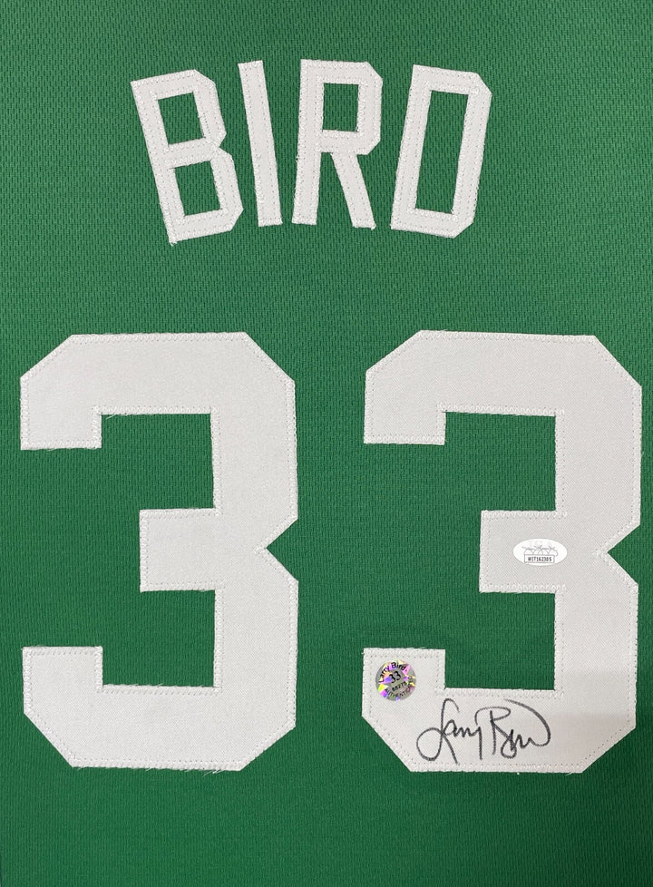 Larry Bird Autographed Boston Celtics Jersey Framed JSA Signed Green Memorabilia