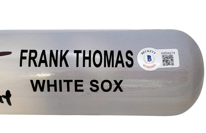 Frank Thomas Auto Gray Rawlings Game Model Bat White Sox "HOF 2014" Beckett Wit