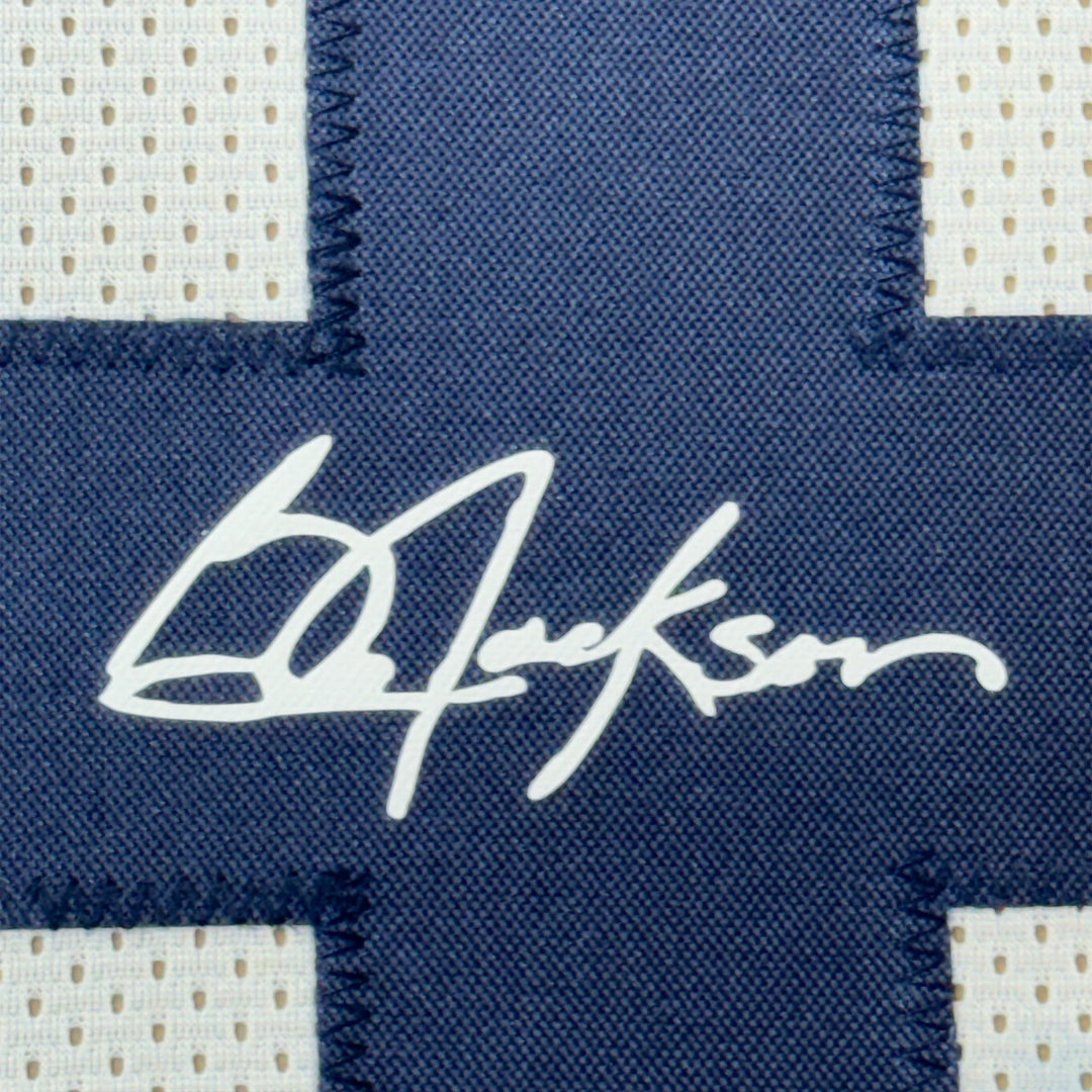 Framed Facsimile Autographed Bo Jackson 33x42 Auburn White Reprint Auto Jersey
